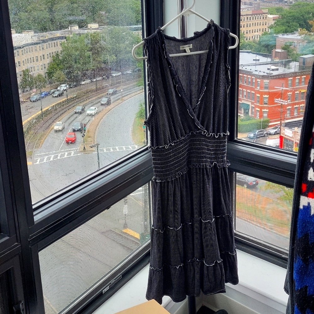 Smocked Stripe Mini Dress